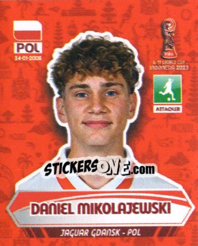 Sticker DANIEL MIKOLAJEWSKI - FIFA U-17 WORLD CUP INDONESIA 2023
 - INNOVA