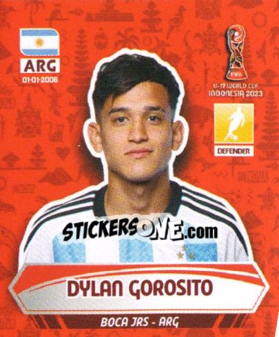 Figurina DYLAN GOROSITO - FIFA U-17 WORLD CUP INDONESIA 2023
 - INNOVA