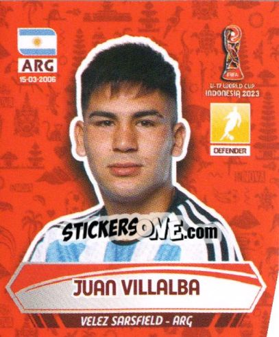 Sticker JUAN VILLALBA - FIFA U-17 WORLD CUP INDONESIA 2023
 - INNOVA
