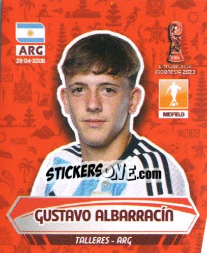 Sticker GUSTAVO ALBARRACIN - FIFA U-17 WORLD CUP INDONESIA 2023
 - INNOVA