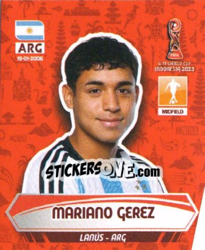 Sticker MARIANO GEREZ - FIFA U-17 WORLD CUP INDONESIA 2023
 - INNOVA