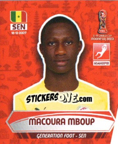 Sticker MACOURA MBOUP - FIFA U-17 WORLD CUP INDONESIA 2023
 - INNOVA