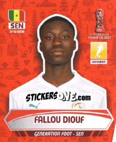 Sticker FALLOU DIOUF - FIFA U-17 WORLD CUP INDONESIA 2023
 - INNOVA