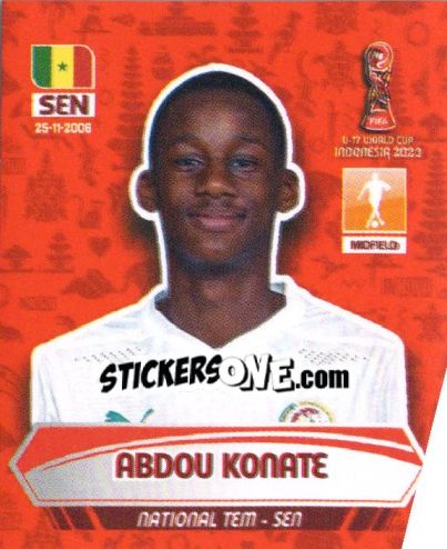Sticker ABDOU KONATE - FIFA U-17 WORLD CUP INDONESIA 2023
 - INNOVA