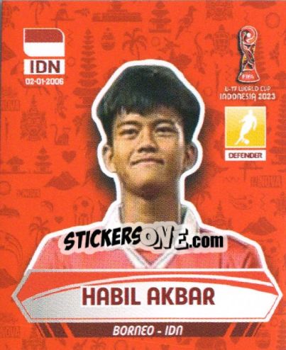 Sticker HABIL AKBAR - FIFA U-17 WORLD CUP INDONESIA 2023
 - INNOVA
