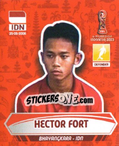 Sticker HECTOR FORT - FIFA U-17 WORLD CUP INDONESIA 2023
 - INNOVA