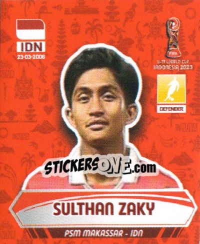 Sticker SULTHAN ZAKY - FIFA U-17 WORLD CUP INDONESIA 2023
 - INNOVA