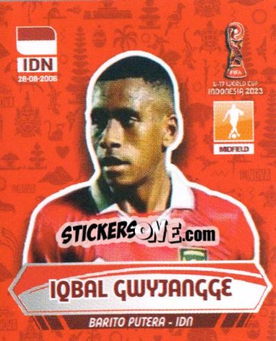 Sticker IQBAL GWYJANGGE - FIFA U-17 WORLD CUP INDONESIA 2023
 - INNOVA