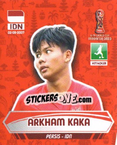 Sticker ARKHAM KAKA - FIFA U-17 WORLD CUP INDONESIA 2023
 - INNOVA
