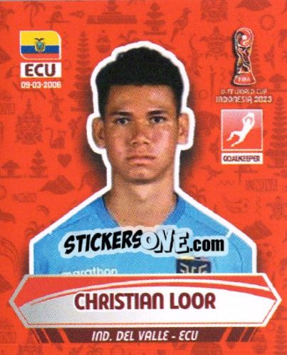 Sticker CHRISTIAN LOOR - FIFA U-17 WORLD CUP INDONESIA 2023
 - INNOVA