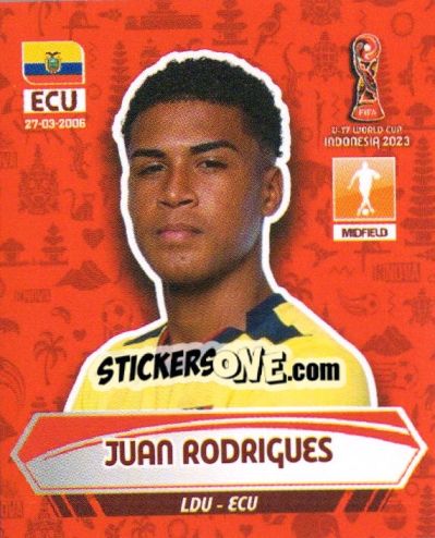 Sticker JUAN RODRIGUES - FIFA U-17 WORLD CUP INDONESIA 2023
 n. 34 - INNOVA