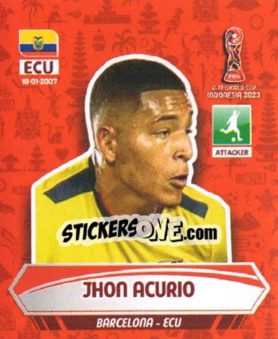 Figurina JHON ACURIO - FIFA U-17 WORLD CUP INDONESIA 2023
 - INNOVA