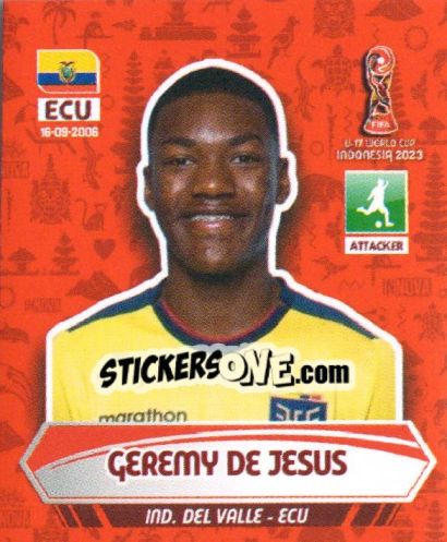 Cromo GEREMY DE JESUS - FIFA U-17 WORLD CUP INDONESIA 2023
 - INNOVA