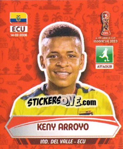 Sticker KENY ARROYO - FIFA U-17 WORLD CUP INDONESIA 2023
 - INNOVA