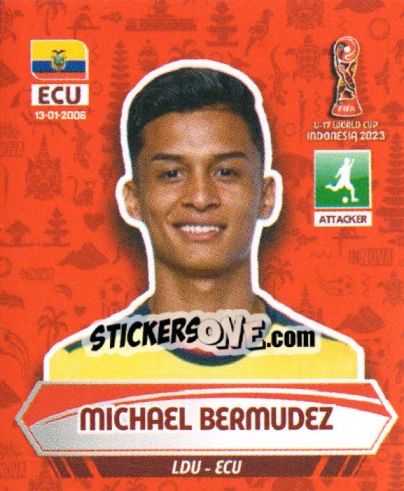 Sticker MICHAEL BERMUDEZ - FIFA U-17 WORLD CUP INDONESIA 2023
 - INNOVA