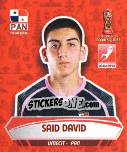 Sticker SAID DAVID - FIFA U-17 WORLD CUP INDONESIA 2023
 - INNOVA