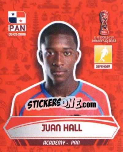 Sticker JUAN HALL - FIFA U-17 WORLD CUP INDONESIA 2023
 - INNOVA