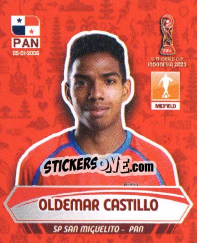 Sticker OLDEMAR CASTILLO - FIFA U-17 WORLD CUP INDONESIA 2023
 - INNOVA