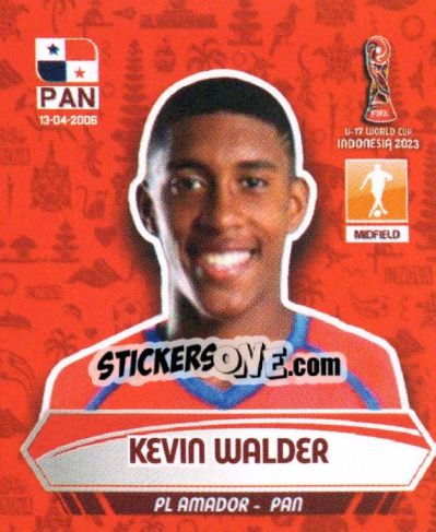 Sticker KEVIN WALDER - FIFA U-17 WORLD CUP INDONESIA 2023
 - INNOVA