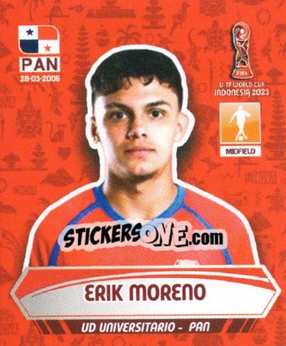 Sticker ERIK MORENO - FIFA U-17 WORLD CUP INDONESIA 2023
 - INNOVA