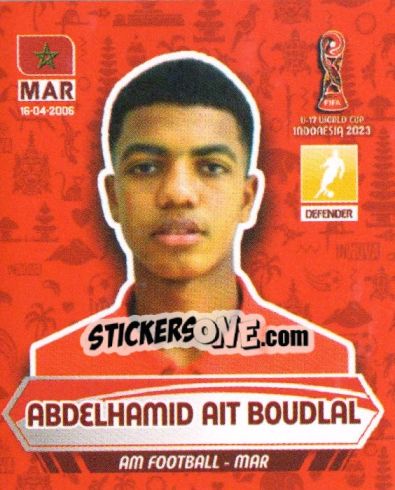 Figurina ABDELHAMID AIT BOUDLAL - FIFA U-17 WORLD CUP INDONESIA 2023
 - INNOVA