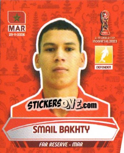 Sticker SMAIL BAKHTY - FIFA U-17 WORLD CUP INDONESIA 2023
 - INNOVA