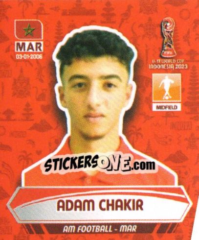 Sticker ADAM CHAKIR - FIFA U-17 WORLD CUP INDONESIA 2023
 n. 69 - INNOVA