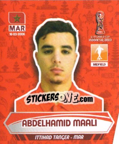 Sticker ABDELHAMID MAALI - FIFA U-17 WORLD CUP INDONESIA 2023
 - INNOVA
