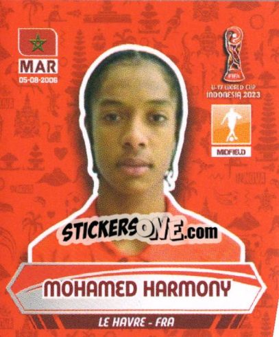 Sticker MOHAMED HARMONY - FIFA U-17 WORLD CUP INDONESIA 2023
 n. 72 - INNOVA
