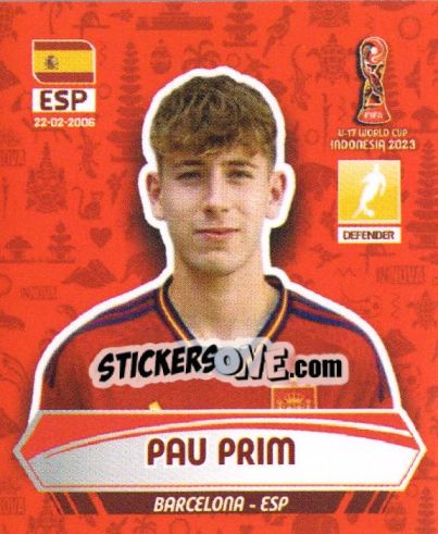Sticker PAU PRIM - FIFA U-17 WORLD CUP INDONESIA 2023
 - INNOVA