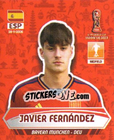 Cromo JAVIER FERNANDEZ - FIFA U-17 WORLD CUP INDONESIA 2023
 - INNOVA