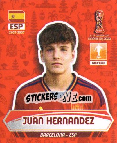 Sticker JUAN HERNANDEZ - FIFA U-17 WORLD CUP INDONESIA 2023
 - INNOVA
