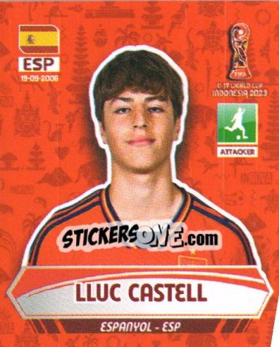 Sticker LLUC CASTELL - FIFA U-17 WORLD CUP INDONESIA 2023
 - INNOVA