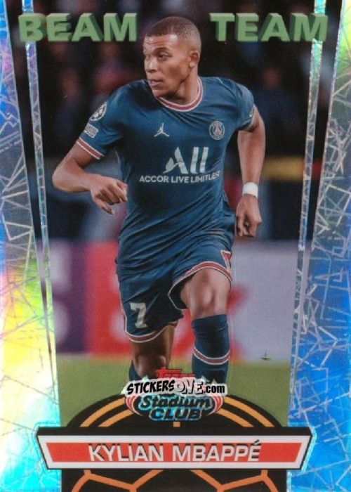 Figurina Kylian Mbappé - Stadium Club Chrome UEFA Champions League 2021-2022
 n. BT-KM - Topps