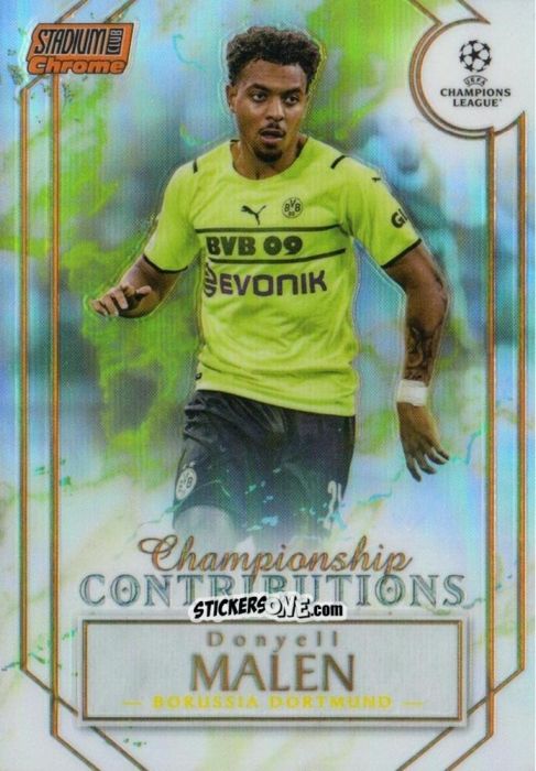 Cromo Donyell Malen - Stadium Club Chrome UEFA Champions League 2021-2022
 n. CC-DM - Topps