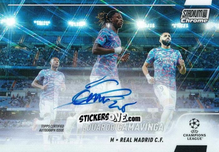 Sticker Eduardo Camavinga - Stadium Club Chrome UEFA Champions League 2021-2022
 n. CA-EC - Topps