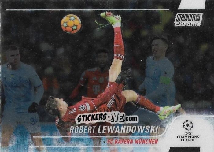 Figurina Robert Lewandowski - Stadium Club Chrome UEFA Champions League 2021-2022
 n. 9 - Topps