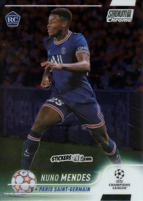 Cromo Nuno Mendes - Stadium Club Chrome UEFA Champions League 2021-2022
 n. 25 - Topps