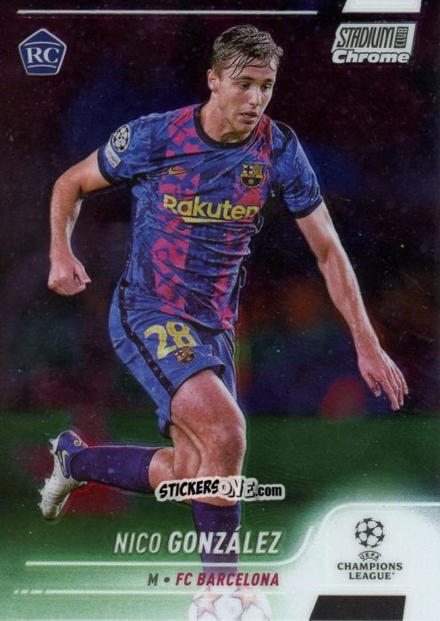 Sticker Nico González - Stadium Club Chrome UEFA Champions League 2021-2022
 n. 28 - Topps