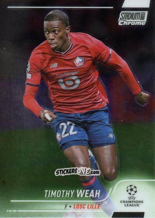 Sticker Timothy Weah - Stadium Club Chrome UEFA Champions League 2021-2022
 n. 35 - Topps