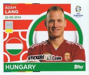 Sticker Adam Lang - UEFA Euro 2024
 n. HUN5 - Topps