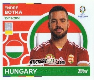 Sticker Endre Botka - UEFA Euro 2024
 n. HUN9 - Topps