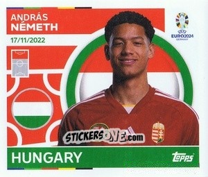 Sticker Andras Nemeth - UEFA Euro 2024
 n. HUN20 - Topps