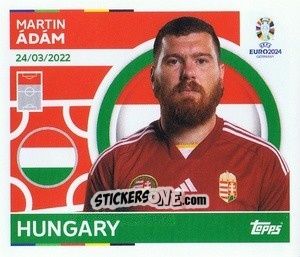 Sticker Martin Adam - UEFA Euro 2024
 n. HUN21 - Topps