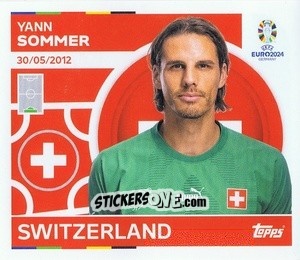 Sticker Yann Sommer - UEFA Euro 2024
 n. SUI4 - Topps