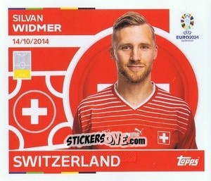 Sticker Silvan Widmer - UEFA Euro 2024
 n. SUI5 - Topps