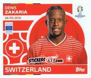 Sticker Denis Zakaria - UEFA Euro 2024
 n. SUI12 - Topps
