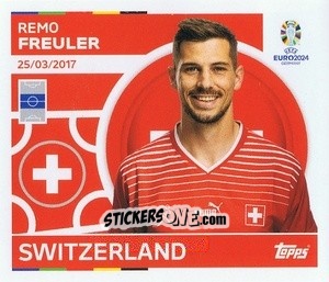 Sticker Remo Freuler - UEFA Euro 2024
 n. SUI13 - Topps