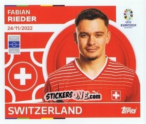 Sticker Fabian Rieder - UEFA Euro 2024
 n. SUI14 - Topps