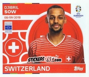 Sticker Djibril Sow - UEFA Euro 2024
 n. SUI15 - Topps
